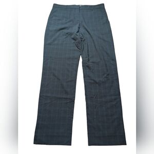 Slate Blue Plaid Dress Pants - Classic Straight Fit